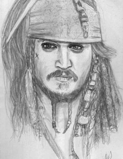 Captain Jack Sparrow pencil drawing