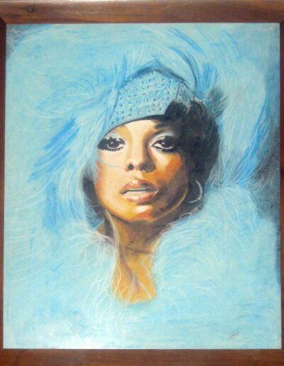 Diana Ross oil pastels