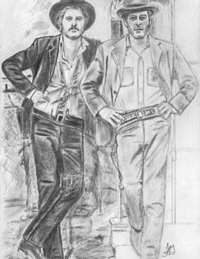 Butch and Sundance pencil drawing